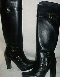 Stuart Weitzman black moto boot Sz 7